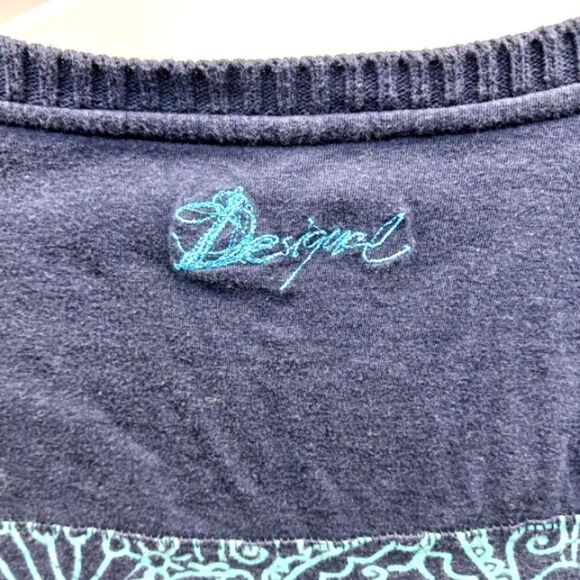 Desigual Vintage Y2k Floral Japan Jumper Sweater/Knit. ArtWear. Woman L Fit Smal - Picture 7 of 16